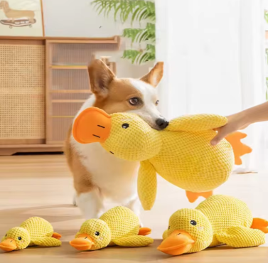 Giocattolo per Cani “Quack-Quack” – Papera Sonora in Tessuto Ultra-Resistente